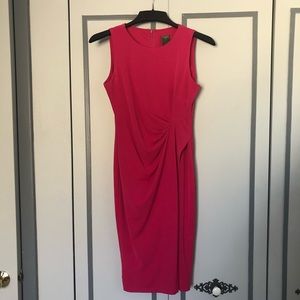 Pink Bodycon Dress with Slit
